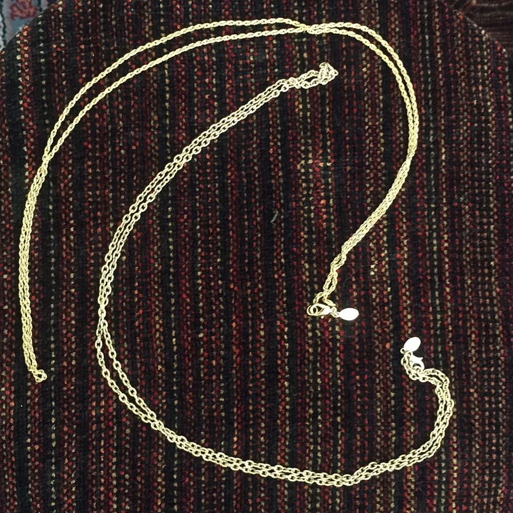 Set of 2 Cookie Lee Long Gold Strand 35" Necklaces